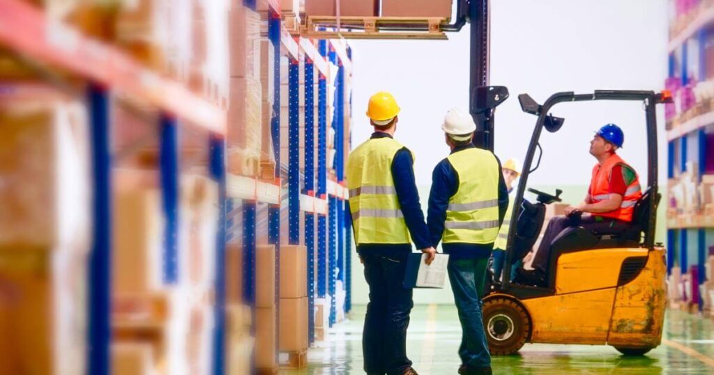 distribution center workers