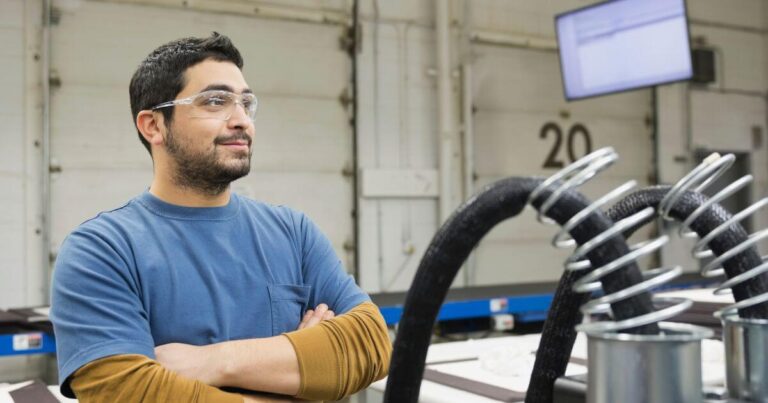 manufacturing employee in warehouse